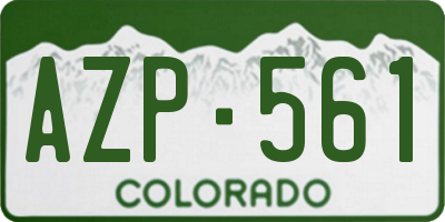 CO license plate AZP561