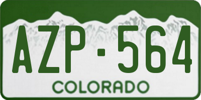 CO license plate AZP564