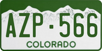 CO license plate AZP566