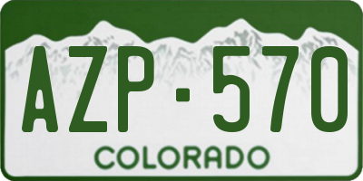 CO license plate AZP570