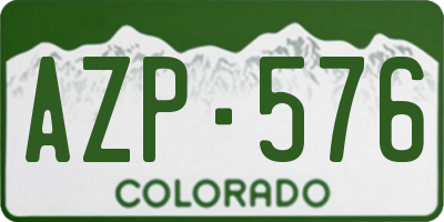 CO license plate AZP576