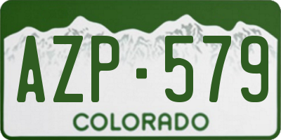 CO license plate AZP579