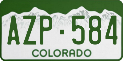 CO license plate AZP584