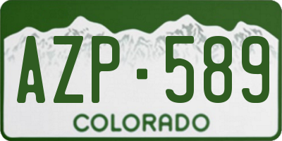 CO license plate AZP589