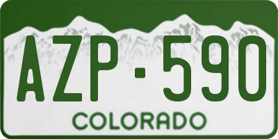 CO license plate AZP590