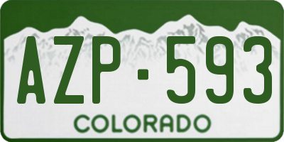 CO license plate AZP593