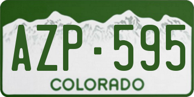 CO license plate AZP595