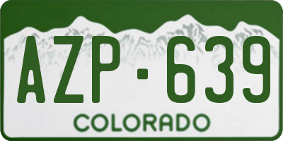 CO license plate AZP639