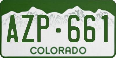 CO license plate AZP661