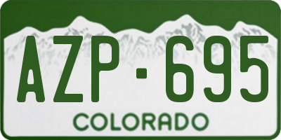 CO license plate AZP695