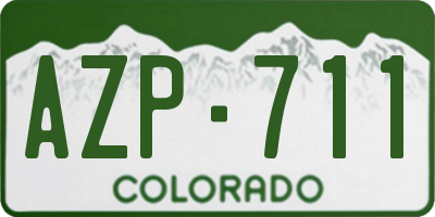 CO license plate AZP711