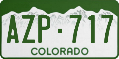 CO license plate AZP717
