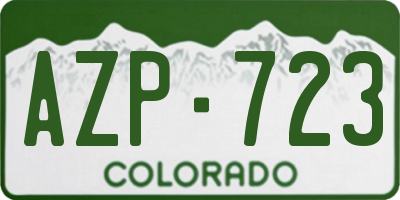 CO license plate AZP723