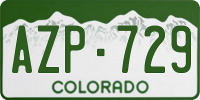 CO license plate AZP729