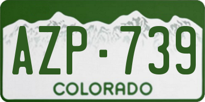 CO license plate AZP739