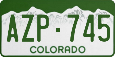 CO license plate AZP745