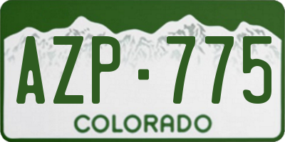 CO license plate AZP775