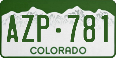 CO license plate AZP781