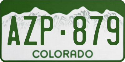 CO license plate AZP879