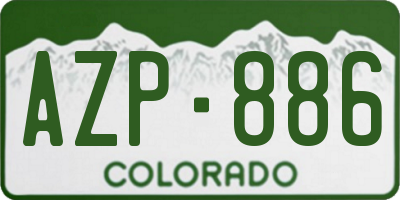 CO license plate AZP886