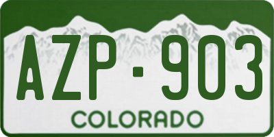 CO license plate AZP903