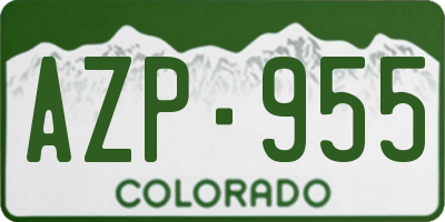 CO license plate AZP955