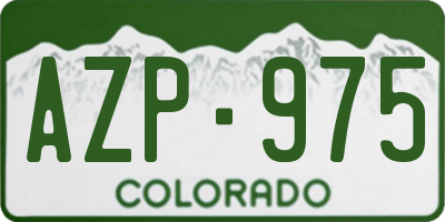 CO license plate AZP975