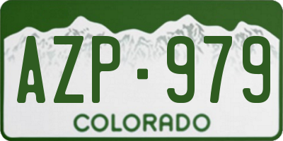 CO license plate AZP979