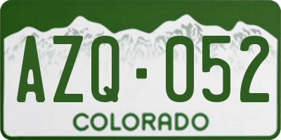 CO license plate AZQ052