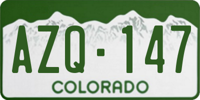 CO license plate AZQ147