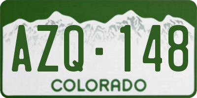 CO license plate AZQ148