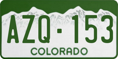 CO license plate AZQ153