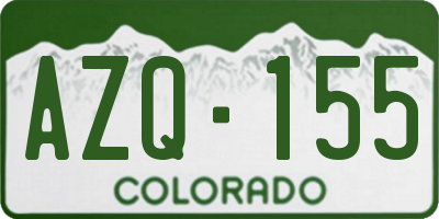 CO license plate AZQ155