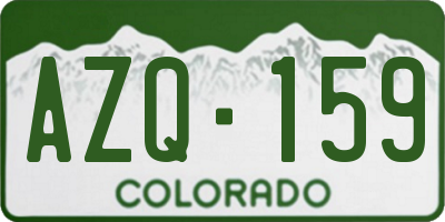 CO license plate AZQ159