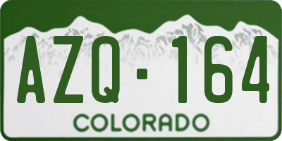 CO license plate AZQ164