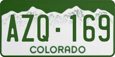 CO license plate AZQ169