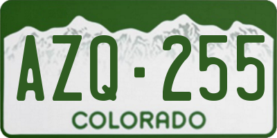 CO license plate AZQ255