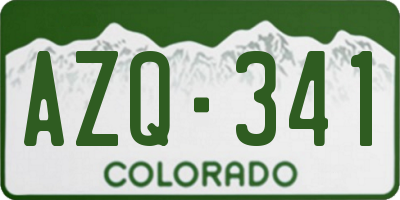 CO license plate AZQ341