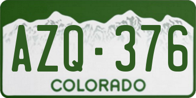 CO license plate AZQ376