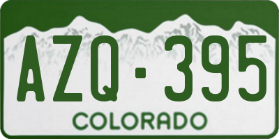 CO license plate AZQ395