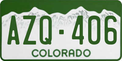 CO license plate AZQ406