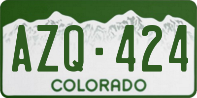 CO license plate AZQ424