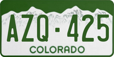 CO license plate AZQ425