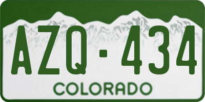 CO license plate AZQ434