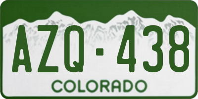 CO license plate AZQ438