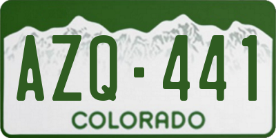 CO license plate AZQ441