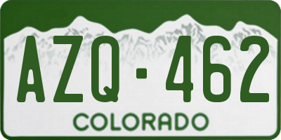 CO license plate AZQ462