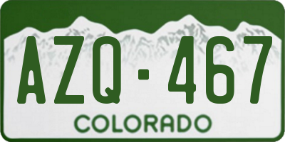 CO license plate AZQ467