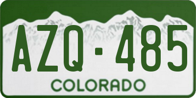 CO license plate AZQ485