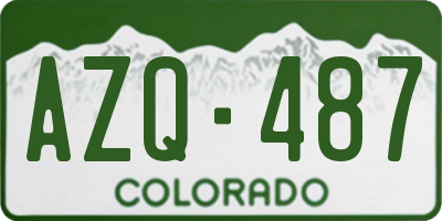 CO license plate AZQ487